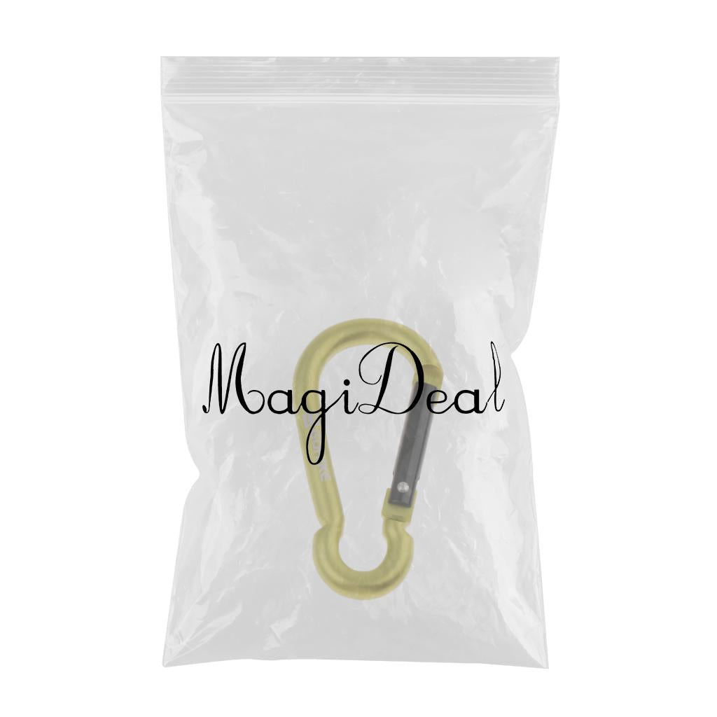 Maxbell Aluminum Alloy Carabiner Gourd Shape Spring Buckle Hook Clip Matt green