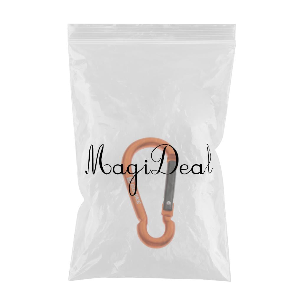 Maxbell Aluminum Alloy Carabiner Gourd Shape Spring Buckle Hook Clip Matt orange