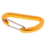 Maxbell Mini Aluminum Alloy Carabiner Outdoor D Shape Quickdraw Sandblasted gold