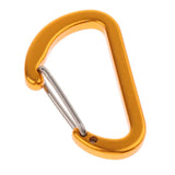Maxbell Mini Aluminum Alloy Carabiner Outdoor D Shape Quickdraw Sandblasted gold