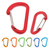 Maxbell Mini Aluminum Alloy Carabiner Outdoor D Shape Quickdraw Sandblasted gold