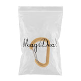 Maxbell Mini Aluminum Alloy Carabiner Outdoor D Shape Quickdraw Sandblasted gold