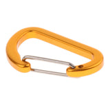 Maxbell Mini Aluminum Alloy Carabiner Outdoor D Shape Quickdraw Sandblasted gold