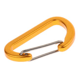 Maxbell Mini Aluminum Alloy Carabiner Outdoor D Shape Quickdraw Sandblasted gold