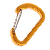 Maxbell Mini Aluminum Alloy Carabiner Outdoor D Shape Quickdraw Sandblasted gold