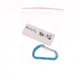 Maxbell Mini Aluminum Alloy Carabiner Outdoor D Shape Quickdraw Frosted light blue