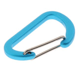 Maxbell Mini Aluminum Alloy Carabiner Outdoor D Shape Quickdraw Frosted light blue