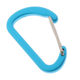 Maxbell Mini Aluminum Alloy Carabiner Outdoor D Shape Quickdraw Frosted light blue