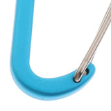 Maxbell Mini Aluminum Alloy Carabiner Outdoor D Shape Quickdraw Frosted light blue
