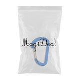 Maxbell Mini Aluminum Alloy Carabiner Outdoor D Shape Quickdraw Frosted sky blue