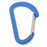 Maxbell Mini Aluminum Alloy Carabiner Outdoor D Shape Quickdraw Frosted sky blue