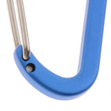 Maxbell Mini Aluminum Alloy Carabiner Outdoor D Shape Quickdraw Frosted sky blue
