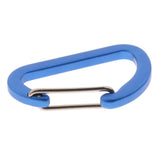 Maxbell Mini Aluminum Alloy Carabiner Outdoor D Shape Quickdraw Frosted sky blue