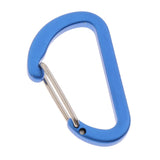 Maxbell Mini Aluminum Alloy Carabiner Outdoor D Shape Quickdraw Frosted sky blue