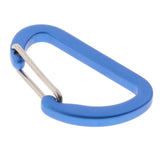 Maxbell Mini Aluminum Alloy Carabiner Outdoor D Shape Quickdraw Frosted sky blue