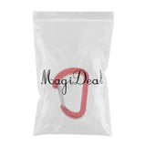 Maxbell Mini Aluminum Alloy Carabiner Outdoor D Shape Quickdraw Frosted red