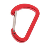 Maxbell Mini Aluminum Alloy Carabiner Outdoor D Shape Quickdraw Frosted red