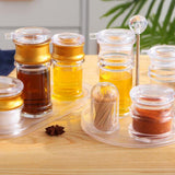 Maxbell Clear Seasoning Jars Oil Dispenser Bottle, Spice Jars, Sugar Salt Bottle Middle White-Oil Bottle