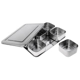 Maxbell Stainless Steel Seasoning Box Storage Container for Spice Salt Sugar 6 Grid