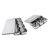 Maxbell Stainless Steel Seasoning Box Storage Container for Spice Salt Sugar 6 Grid