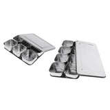 Maxbell Stainless Steel Seasoning Box Storage Container for Spice Salt Sugar 6 Grid