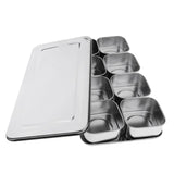 Maxbell Stainless Steel Seasoning Box Storage Container for Spice Salt Sugar 8 Grid