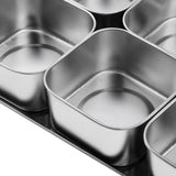 Maxbell Stainless Steel Seasoning Box Storage Container for Spice Salt Sugar 8 Grid