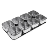 Maxbell Stainless Steel Seasoning Box Storage Container for Spice Salt Sugar 8 Grid