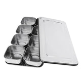Maxbell Stainless Steel Seasoning Box Storage Container for Spice Salt Sugar 8 Grid