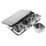 Maxbell Stainless Steel Seasoning Box Storage Container for Spice Salt Sugar 8 Grid