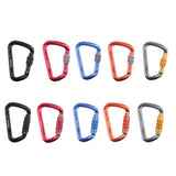 Maxbell 28KN Aluminum Climbing Mountaineering D Type Carabiner Black Auto Lock