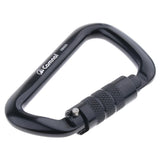 Maxbell 28KN Aluminum Climbing Mountaineering D Type Carabiner Black Auto Lock