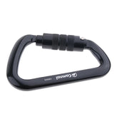 Maxbell 28KN Aluminum Climbing Mountaineering D Type Carabiner Black Auto Lock