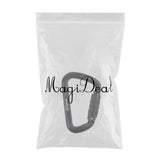 Maxbell 28KN Aluminum Climbing Mountaineering D Type Carabiner Black Auto Lock