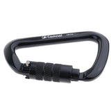 Maxbell 28KN Aluminum Climbing Mountaineering D Type Carabiner Black Auto Lock