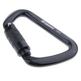 Maxbell 28KN Aluminum Climbing Mountaineering D Type Carabiner Black Auto Lock