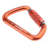 Maxbell 28KN Aluminum Climbing Mountaineering D Type Carabiner Orange Auto Lock