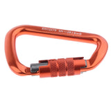 Maxbell 28KN Aluminum Climbing Mountaineering D Type Carabiner Orange Auto Lock