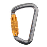 Maxbell 28KN Aluminum Climbing Mountaineering D Type Carabiner Gray Auto Lock