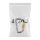 Maxbell 28KN Aluminum Climbing Mountaineering D Type Carabiner Gray Auto Lock
