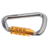 Maxbell 28KN Aluminum Climbing Mountaineering D Type Carabiner Gray Auto Lock