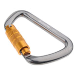 Maxbell 28KN Aluminum Climbing Mountaineering D Type Carabiner Gray Auto Lock
