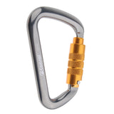 Maxbell 28KN Aluminum Climbing Mountaineering D Type Carabiner Gray Auto Lock
