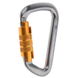 Maxbell 28KN Aluminum Climbing Mountaineering D Type Carabiner Gray Auto Lock
