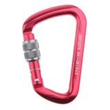 Maxbell 28KN Aluminum Climbing Mountaineering D Type Carabiner Red Screw Lock