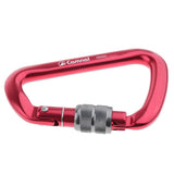 Maxbell 28KN Aluminum Climbing Mountaineering D Type Carabiner Red Screw Lock