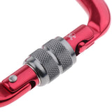 Maxbell 28KN Aluminum Climbing Mountaineering D Type Carabiner Red Screw Lock