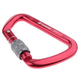 Maxbell 28KN Aluminum Climbing Mountaineering D Type Carabiner Red Screw Lock
