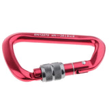 Maxbell 28KN Aluminum Climbing Mountaineering D Type Carabiner Red Screw Lock