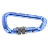 Maxbell 28KN Aluminum Climbing Mountaineering D Type Carabiner Blue Screw Lock